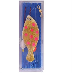 Sabiki Jay Flounder Inline 60 g - Glow/Pink Dots